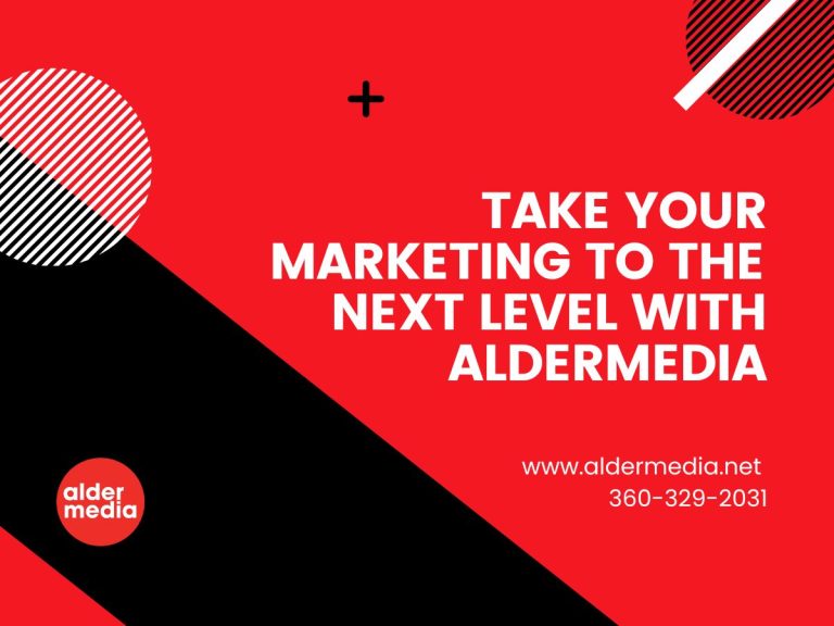 Aldermedia marketing services contact and website information.
